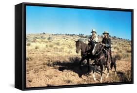 The Outlaw Josey Wales, Chief Dan George, Clint Eastwood, 1976-null-Framed Stretched Canvas