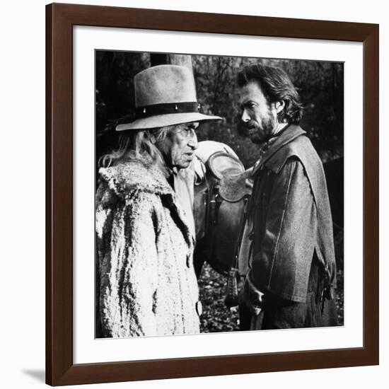 The Outlaw Josey Wales, Chief Dan George, Clint Eastwood, 1976-null-Framed Premium Photographic Print