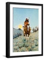 The Outlier 1909-Frederic Sackrider Remington-Framed Art Print