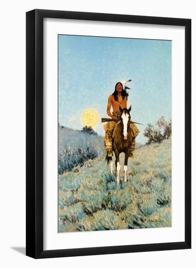 The Outlier 1909-Frederic Sackrider Remington-Framed Art Print