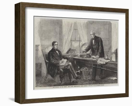 The Outrage on the Trent, Lord Lyons Communicating Earl Russell's Despatch to Mr Secretary Seward-null-Framed Giclee Print