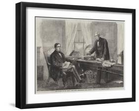 The Outrage on the Trent, Lord Lyons Communicating Earl Russell's Despatch to Mr Secretary Seward-null-Framed Giclee Print