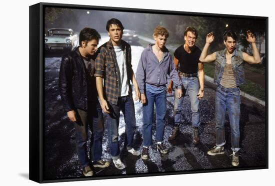 THE OUTSIDERS, 1982 directed by FRANCIS FORD COPPOLA Emilio Estevez, Rob Lowe, Thomas C. Howell, Pa-null-Framed Stretched Canvas