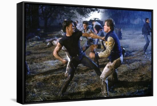 THE OUTSIDERS, 1982 directed by FRANCIS FORD COPPOLA Patrick Swayze (photo)-null-Framed Stretched Canvas