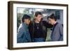 THE OUTSIDERS, 1982 directed by FRANCIS FORD COPPOLA Ralph Macchio, Matt Dillon andThomas C. Howell-null-Framed Photo