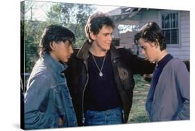 THE OUTSIDERS, 1982 directed by FRANCIS FORD COPPOLA Ralph Macchio, Matt Dillon andThomas C. Howell-null-Stretched Canvas