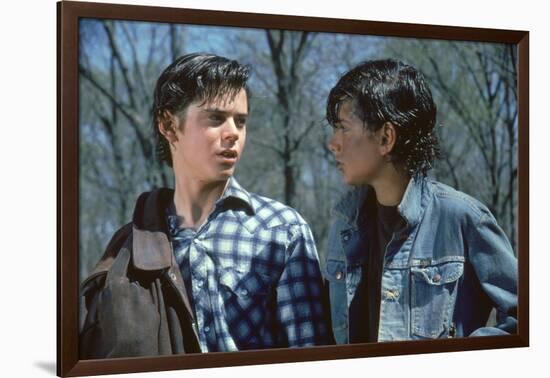 THE OUTSIDERS, 1982 directed by FRANCIS FORD COPPOLA Thomas C. Howell and Ralph macchio (photo)-null-Framed Photo