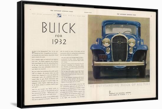 The Outstanding Buick of All Time, The Eight with Everything for Everybody-null-Framed Stretched Canvas