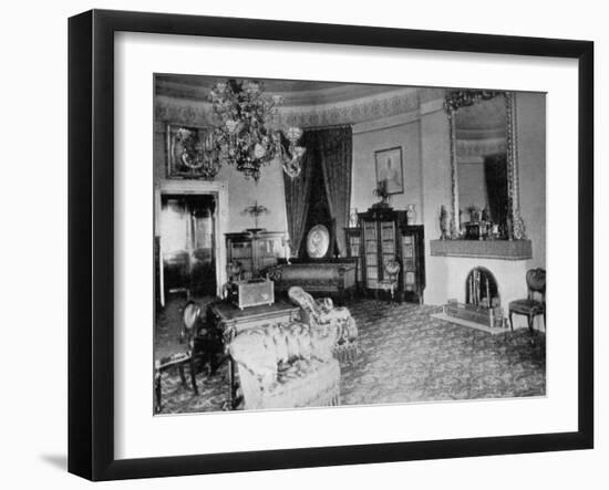 The Oval Sitting-Room at the White House, Washington Dc, USA, 1908-null-Framed Giclee Print