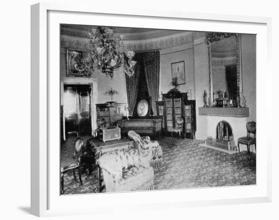 The Oval Sitting-Room at the White House, Washington Dc, USA, 1908-null-Framed Giclee Print