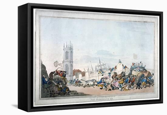 The Overdrove Ox, 1790-Thomas Rowlandson-Framed Stretched Canvas