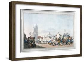 The Overdrove Ox, 1790-Thomas Rowlandson-Framed Giclee Print