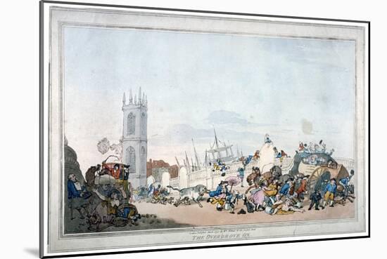 The Overdrove Ox, 1790-Thomas Rowlandson-Mounted Giclee Print