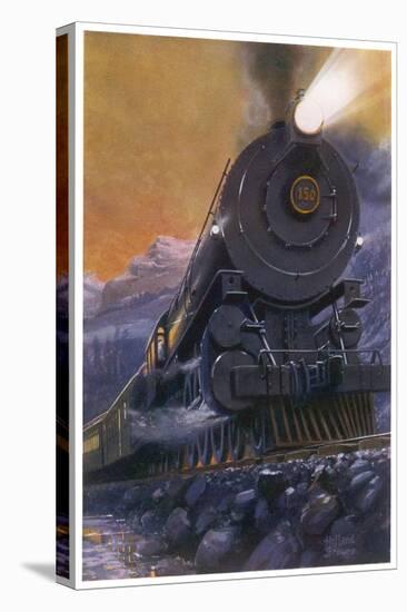 The "Overland Limited" is the Crack Train of the Union and Central Pacific Railways-Holland Browne-Stretched Canvas