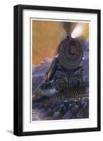 The "Overland Limited" is the Crack Train of the Union and Central Pacific Railways-Holland Browne-Framed Art Print