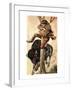 The Overland Stage: Outlaws and Indians-Peter Jackson-Framed Giclee Print