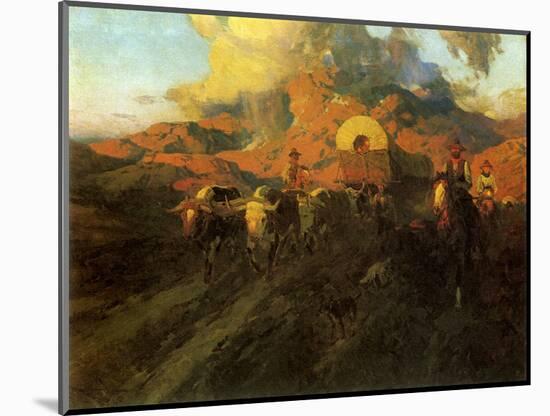 The Overland Trail, 1926-Frank Tenney Johnson-Mounted Giclee Print