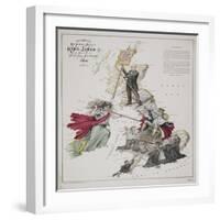 The Overthrow of His Imperial Majesty King Jingo I, A Map of the Political Situation in 1880-Frederick W Rose-Framed Giclee Print