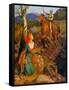 The Overthrowing of the Rusty Knight, C.1894-1908-Arthur Hughes-Framed Stretched Canvas