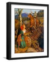 The Overthrowing of the Rusty Knight, C.1894-1908-Arthur Hughes-Framed Giclee Print