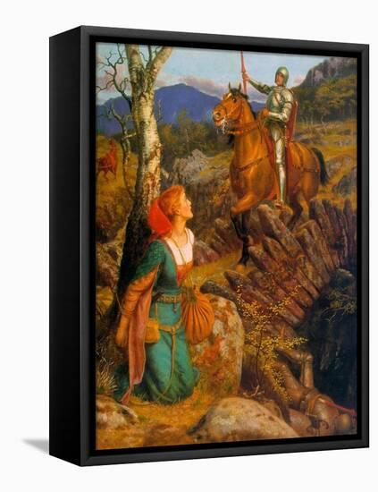 The Overthrowing of the Rusty Knight, C.1894-1908-Arthur Hughes-Framed Stretched Canvas