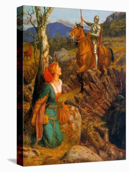 The Overthrowing of the Rusty Knight, C.1894-1908-Arthur Hughes-Stretched Canvas
