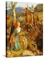 The Overthrowing of the Rusty Knight-Arthur Hughes-Stretched Canvas
