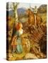 The Overthrowing of the Rusty Knight-Arthur Hughes-Stretched Canvas