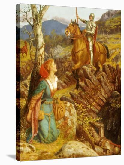 The Overthrowing of the Rusty Knight-Arthur Hughes-Stretched Canvas