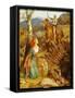 The Overthrowing of the Rusty Night-Arthur Hughes-Framed Stretched Canvas