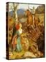 The Overthrowing of the Rusty Night-Arthur Hughes-Stretched Canvas