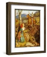 The Overthrowing of the Rusty Night-Arthur Hughes-Framed Giclee Print