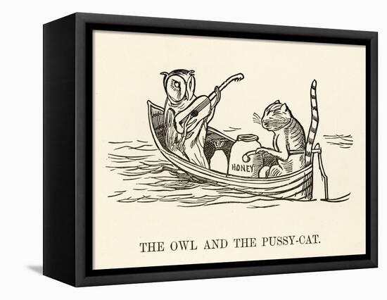 The Owl and the Pussy-Cat Went to Sea in a Beautiful Pea- Green Boat-Edward Lear-Framed Stretched Canvas