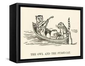 The Owl and the Pussy-Cat Went to Sea in a Beautiful Pea- Green Boat-Edward Lear-Framed Stretched Canvas