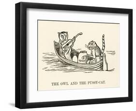 The Owl and the Pussy-Cat Went to Sea in a Beautiful Pea- Green Boat-Edward Lear-Framed Photographic Print