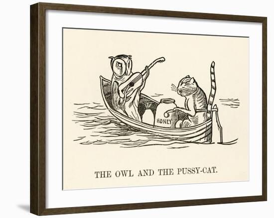 The Owl and the Pussy-Cat Went to Sea in a Beautiful Pea- Green Boat-Edward Lear-Framed Photographic Print