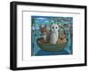 The Owl and the Pussycat, Homage to Mr Lear, 2011-PJ Crook-Framed Giclee Print