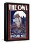 The Owl for Sale Here-Elisha Brown Bird-Framed Stretched Canvas
