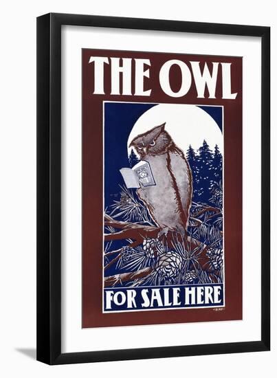 The Owl for Sale Here-Elisha Brown Bird-Framed Art Print