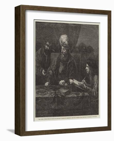 The Owner of the Vineyard Paying His Labourers-Rembrandt van Rijn-Framed Giclee Print