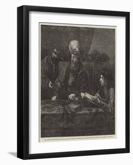 The Owner of the Vineyard Paying His Labourers-Rembrandt van Rijn-Framed Giclee Print