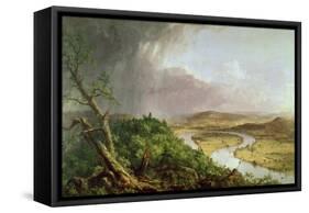 The Oxbow, View from Mount Holyoke, Northampton, Massachusetts, after a Thunderstorm, 1836-Thomas Couture-Framed Stretched Canvas