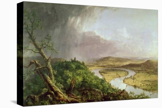 The Oxbow, View from Mount Holyoke, Northampton, Massachusetts, after a Thunderstorm, 1836-Thomas Couture-Stretched Canvas