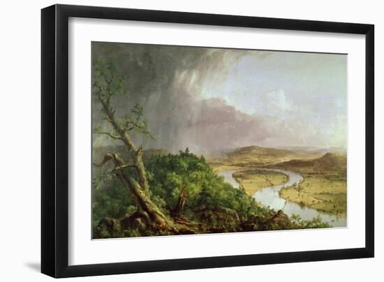 The Oxbow, View from Mount Holyoke, Northampton, Massachusetts, after a Thunderstorm, 1836-Thomas Couture-Framed Giclee Print