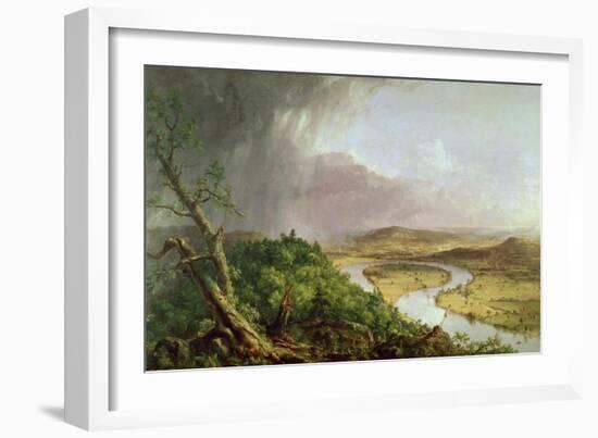 The Oxbow, View from Mount Holyoke, Northampton, Massachusetts, after a Thunderstorm, 1836-Thomas Couture-Framed Giclee Print