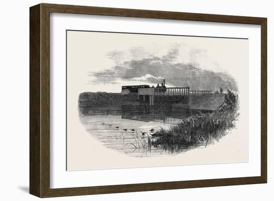 The Oxford and Birmingham Railway: Bridge over the Reservoir, at Solihull, 1852-null-Framed Giclee Print