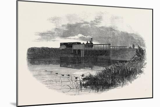 The Oxford and Birmingham Railway: Bridge over the Reservoir, at Solihull, 1852-null-Mounted Giclee Print