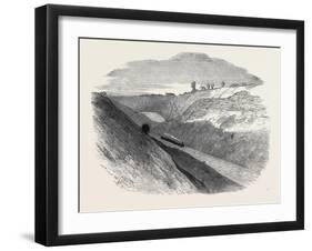 The Oxford and Birmingham Railway: Cutting at Harbury, 1852-null-Framed Giclee Print