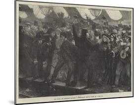 The Oxford and Cambridge Boat-Race, a Metropolitan Railway Station on a Race Day-Charles Joseph Staniland-Mounted Giclee Print