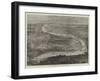 The Oxford and Cambridge Boat-Race, Bird's-Eye View of the Course-null-Framed Giclee Print